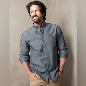 Mens Oakley Chambray Long Sleeve Button Down
